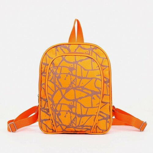 Рюкзак детский, 21*9*26 см, отд на молнии, н/карман, оранжевый
