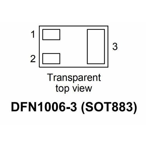 Микросхема PMZ370UNE N-channel Trench MOSFET 30V 900mA DFN1006-3