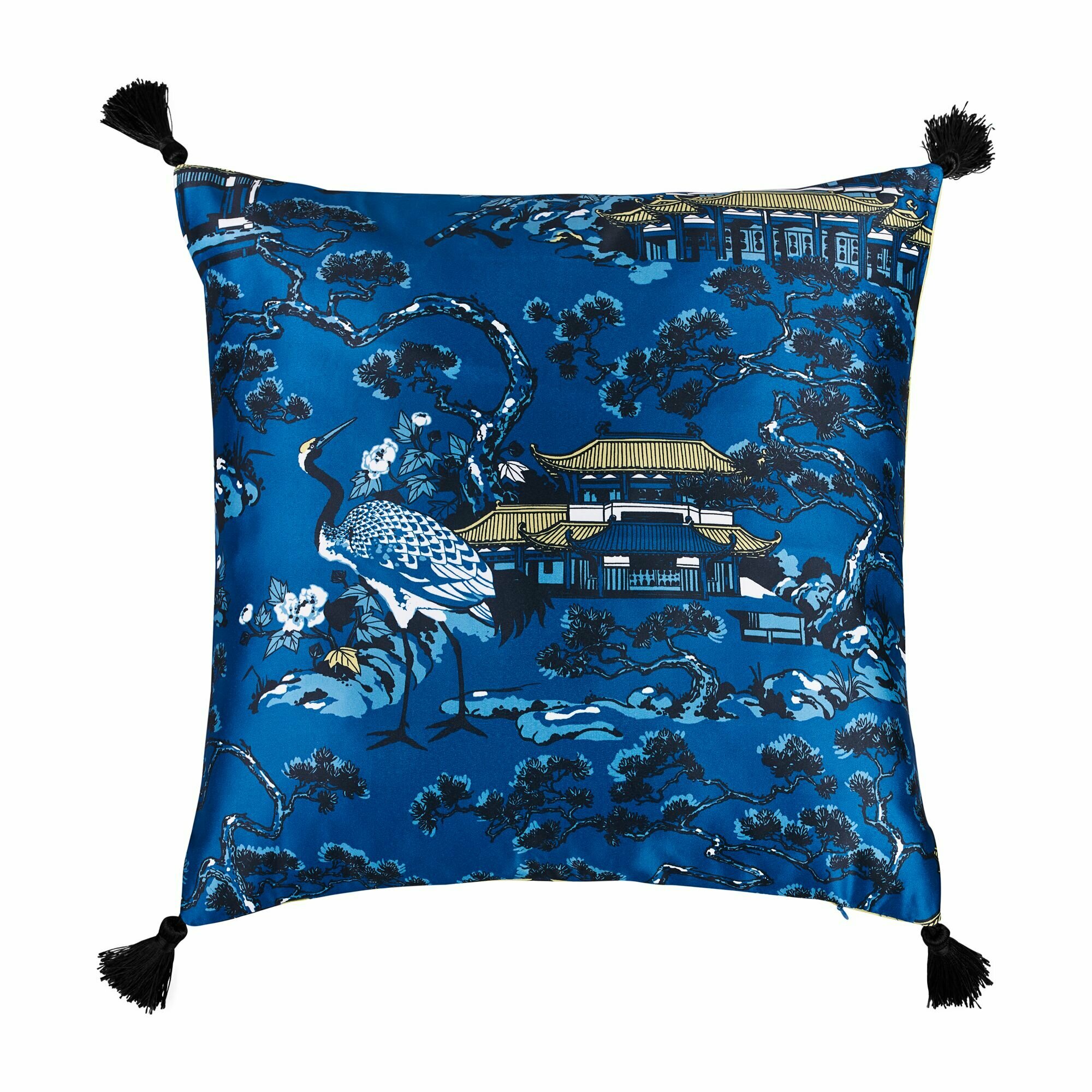 фото Декоративная подушка Moroshka Kitayskaya 40x40 см, цвет желто-зеленый