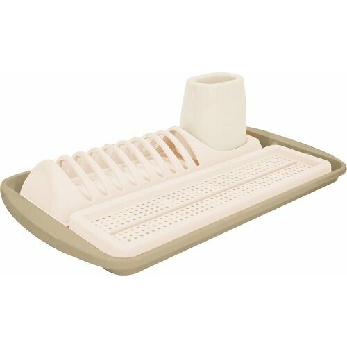 Сушилка для посуды Sugar&Spice Vanilla одноярусная с сушилкой для столовых приборов (крем/капучино),