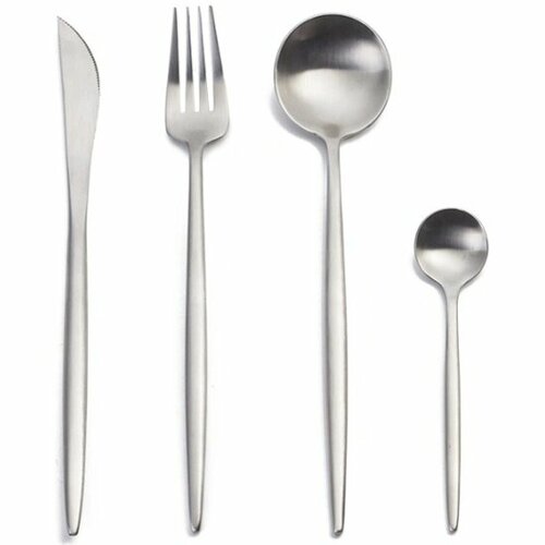 Набор столовых приборов ZDK Smart Home 4 прибора цвет матовое серебро spoon20silver 2997₽