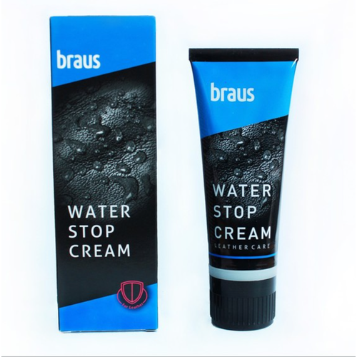 BRAUS Крем для обуви в тубе с губкой земляной 75 мл