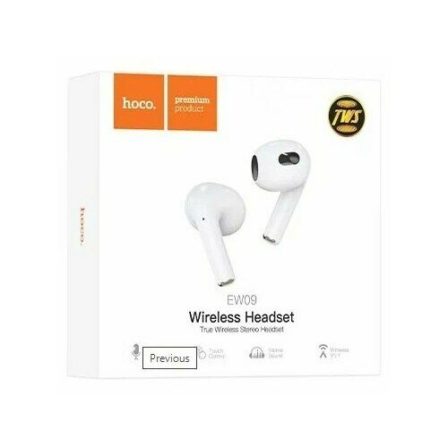 Беспроводные наушники TWS Hoco EW09 BT5130mAh35ч белые 1500₽