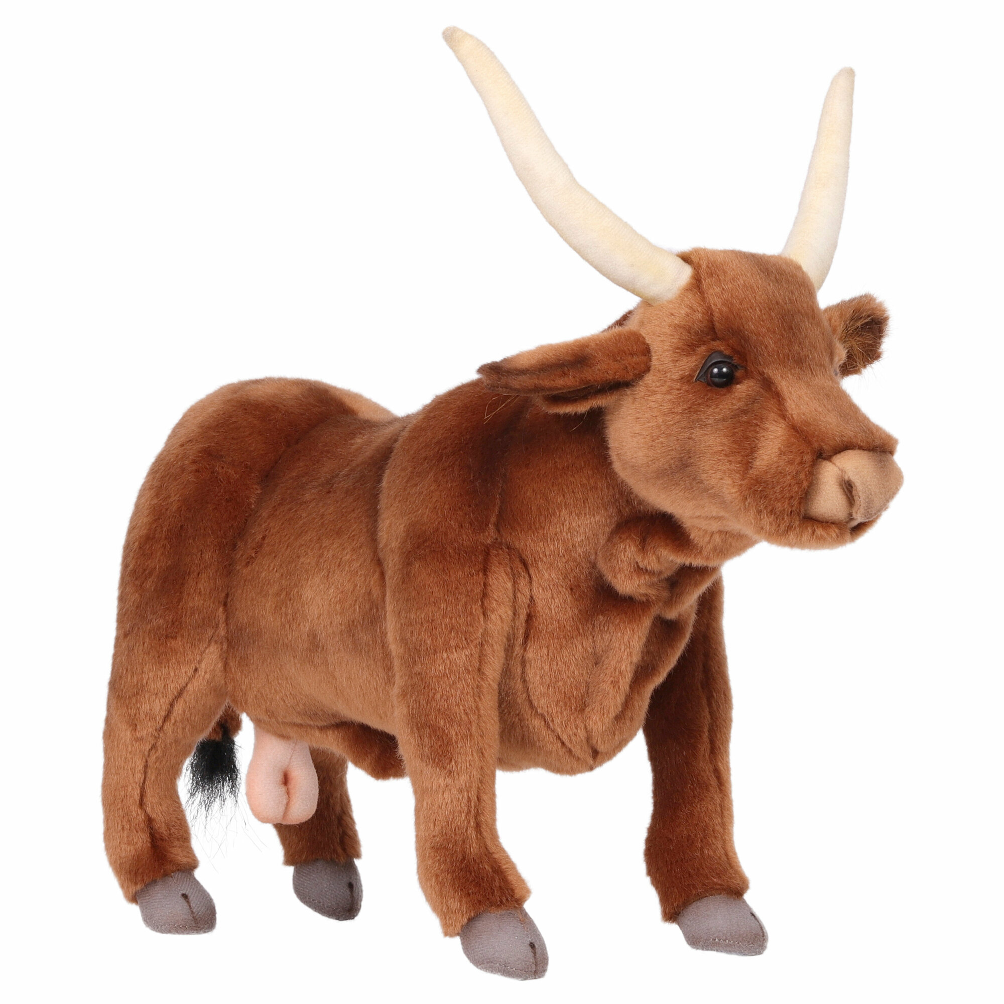 Реалистичная мягкая игрушка Hansa Creation, 4630 Бык, коричневый, 37 см
