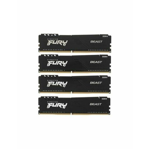 Память оперативная DDR4 Kingston Fury Beast 16GB 2666MHz (KF426C16BBK4/16) оперативная память для компьютера kingston fury beast black dimm 16gb ddr4 2666mhz kf426c16bbk4 16
