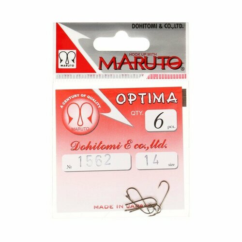 фото Крючки maruto optima 1562, цвет br, № 14, 6 шт.