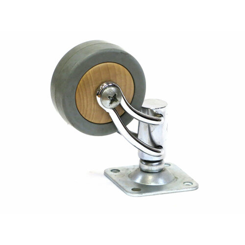 Колесо поворотное 40 кг. 48х21 платформа бук + резина 302001