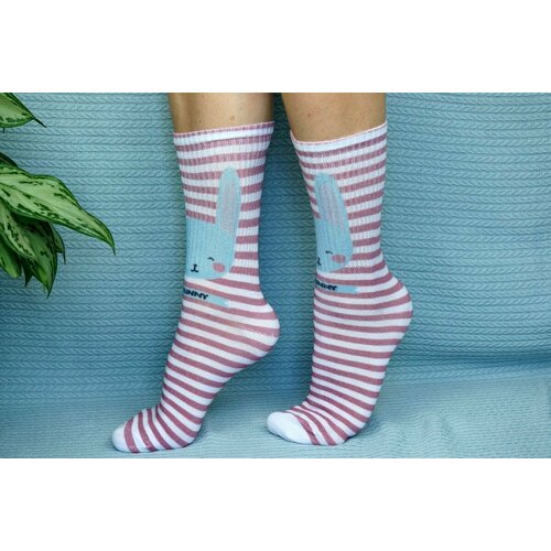 фото Носки cotton print, размер 41/45, серый, белый хлопковые cotton print