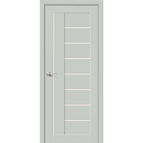 Межкомнатная дверь Браво Браво-29 Grey Matt/Magic Fog, Со стеклом / 600x2000 / Полотно