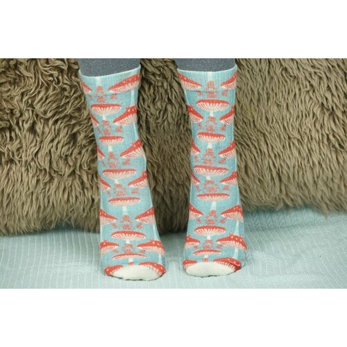 фото Носки шерстянки базовая коллекция, размер 42/45, красный, белый, голубой