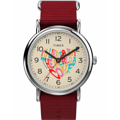 фото Наручные часы timex weekender, бежевый