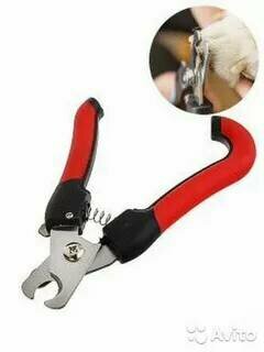 Изображение Когтерезка для кошек и собак крупных пород, ножницы для стрижки когтей животных, когтерез для котов, для кроликов, красный цвет