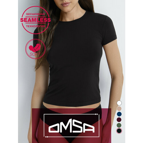 фото Футболка omsa, размер 50 (xl), nero