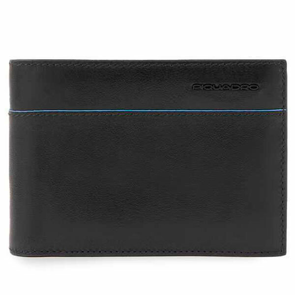 Кошелек PIQUADRO, фактура гладкая, черный