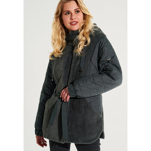 фото  куртка d'imma fashion studio магда, размер 44, зеленый