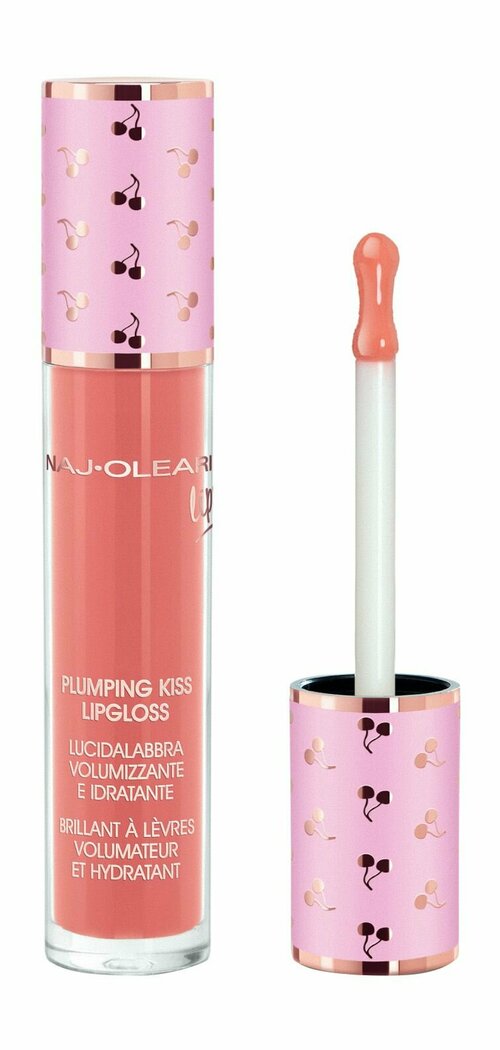 Увлажняющий блеск для губ 4 natural pink Naj Oleari Plumping Kiss Lipgloss