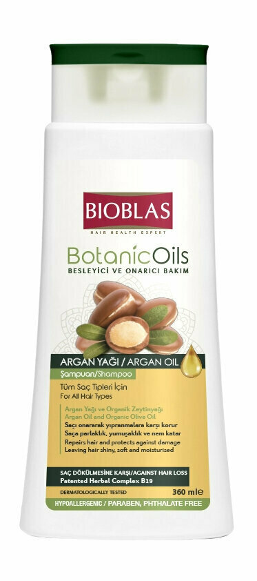 Шампунь против выпадения волос с аргановым маслом Bioblas Botanic Oils Argan Oil Shampoo