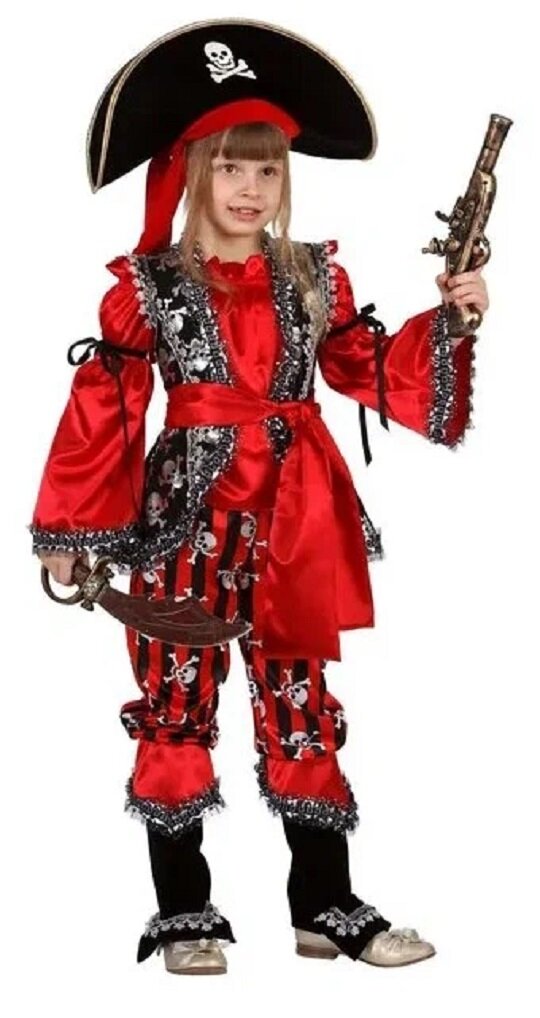 Карнавальный костюм для девочек "Атаманша" размер 116 - 60