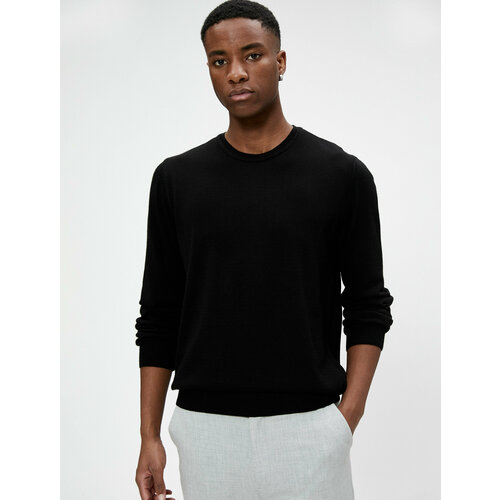 фото Свитер koton, размер 48, черный