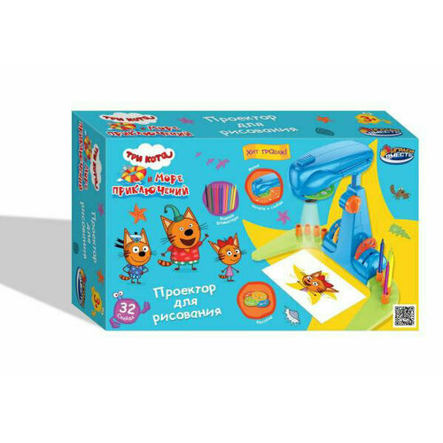 Проектор для рисования играем вместе Три Кота 32 слайда 12 фломастеров 1612K748-3CATS