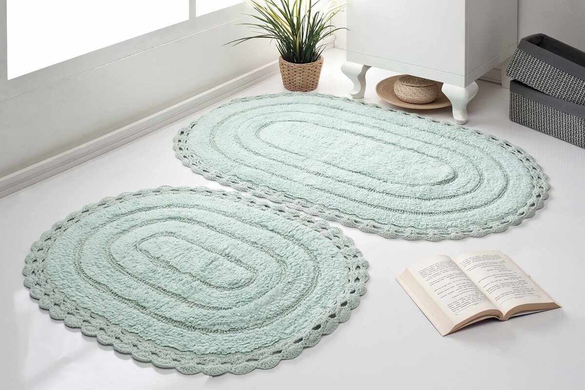 фото Modalin Коврик для ванной Dafne Цвет: Ментоловый (50х70 см, 60х100 см)