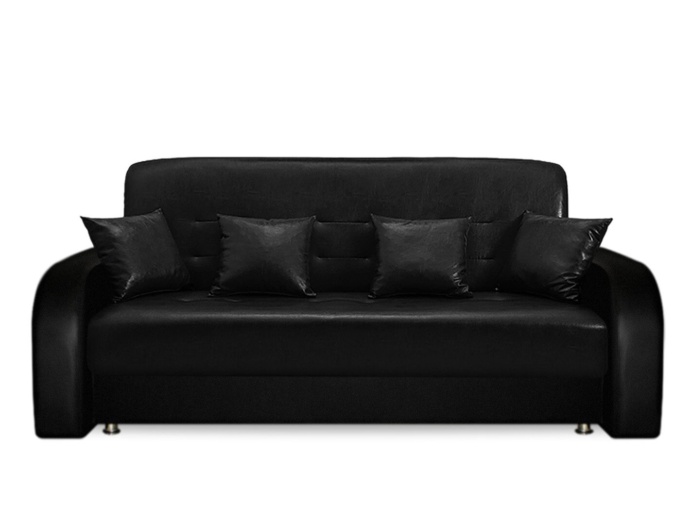 фото Диван кровать Престиж книжка 120 Экокожа черная Пружинный блок