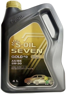 S-Oil Масло Моторное S-Oil Gold #9 5W-30 Cf/Sl A5/B5 Синтетическое 4 Л