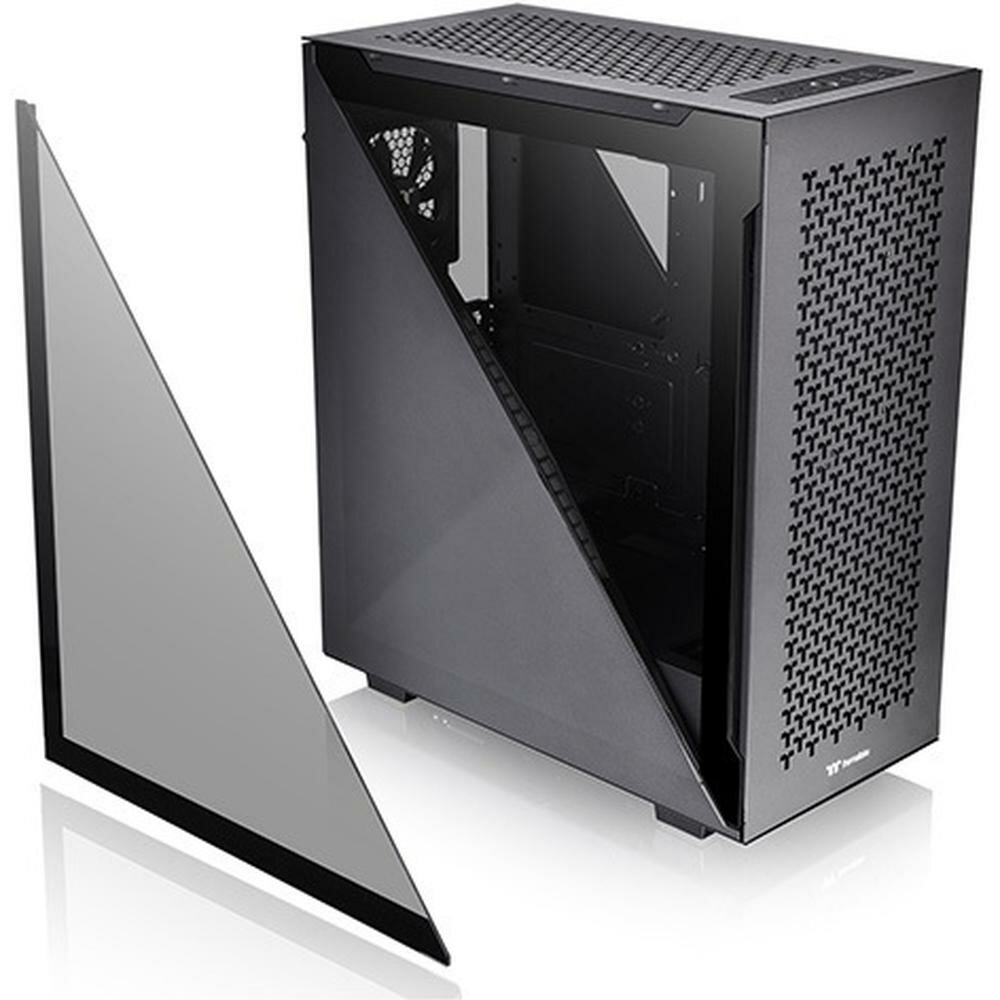 Корпус ATX Thermaltake CA-1T4-00M1WN-02 черный, без БП, 2 панели из закаленного стекла, 2*120mm fan, 2*USB 3.0, USB Type-C, audio - фото №11