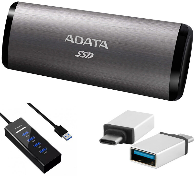 SSD накопитель A-DATA SE760 1ТБ, 1.8", USB Type-C - фото №2