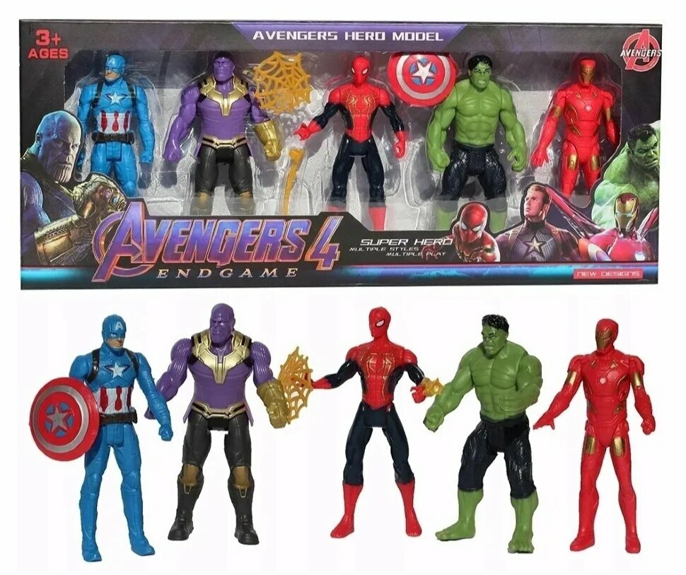 Набор фигурок супергероев Марвел "Супергерои" -5 штук в комплекте.