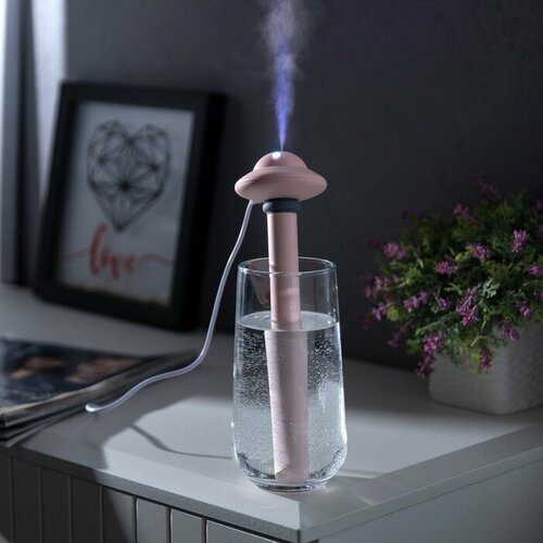 Увлажнитель воздуха НЛО HM-21 ультразвуковой погружной с подсветкой USB розовый 91400₽