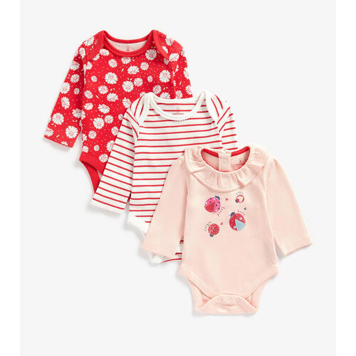 Боди mothercare, комплект из 3 шт., размер 68, мультиколор