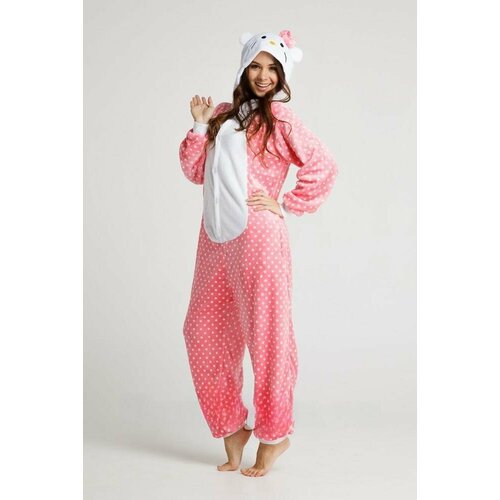 Кигуруми Кот, размер 165-175, розовый