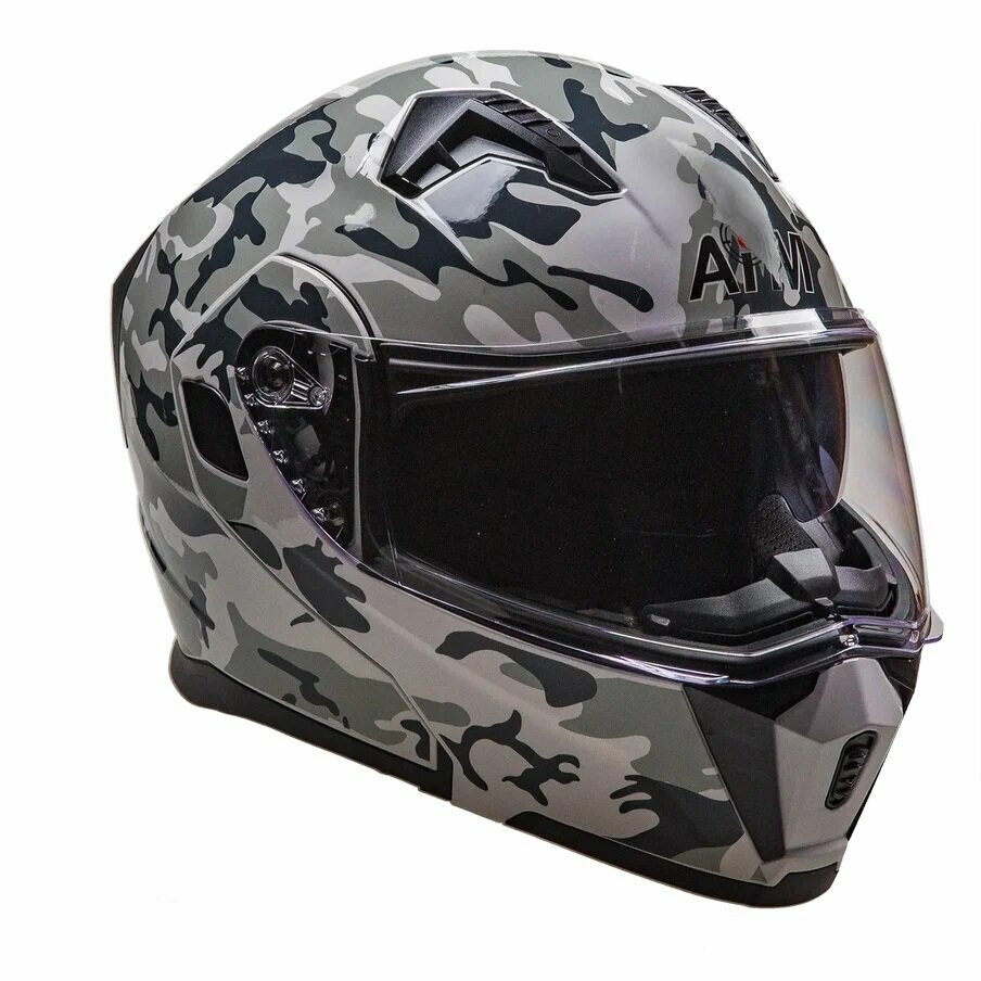 AiM Шлем JK906 снегоходный с эл подогревом Camouflage glossy