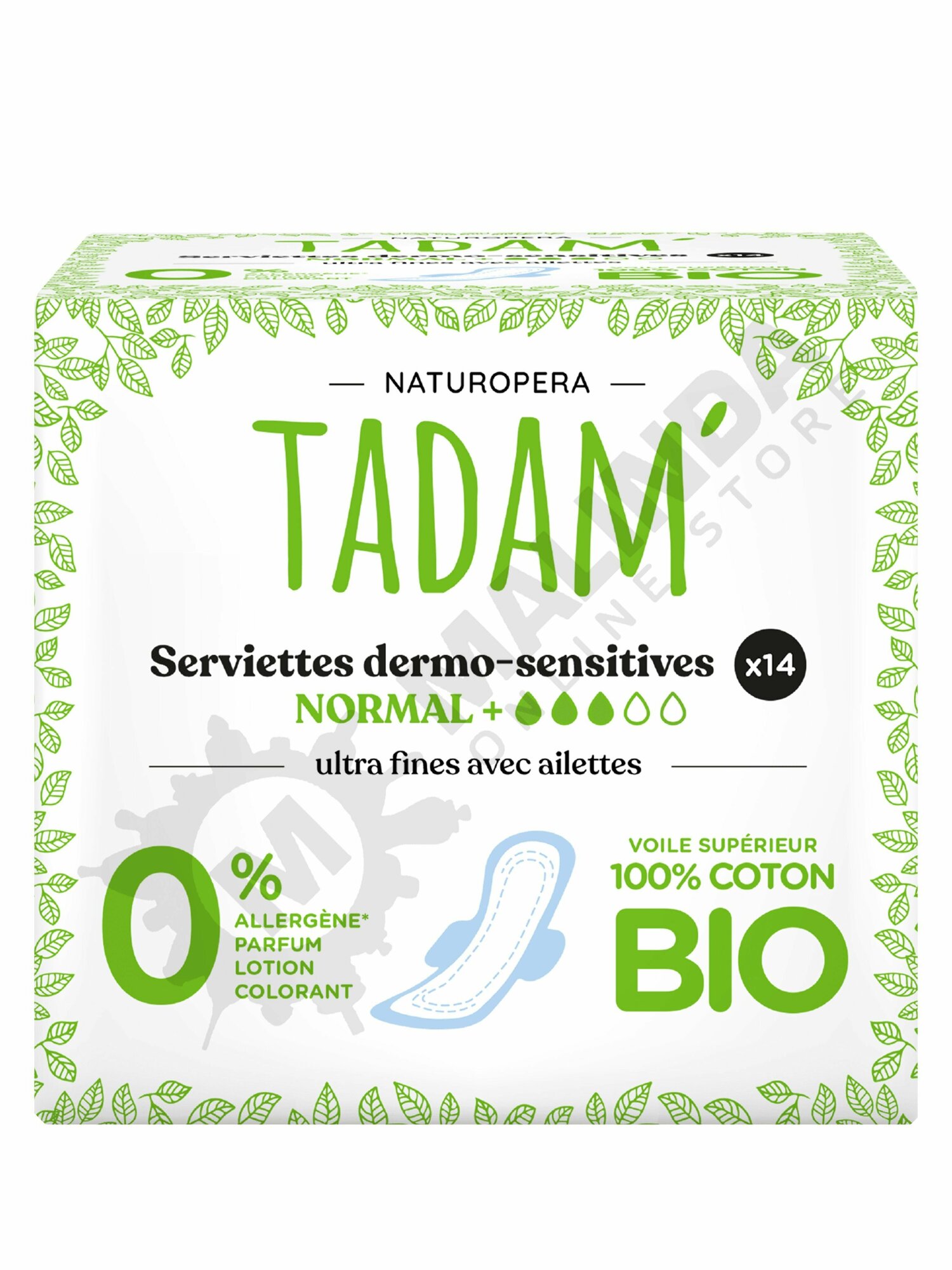 TADAM Прокладки гигиенические Towels Dermo-Sensitive Ultra Normal+ 3 кап 14 шт