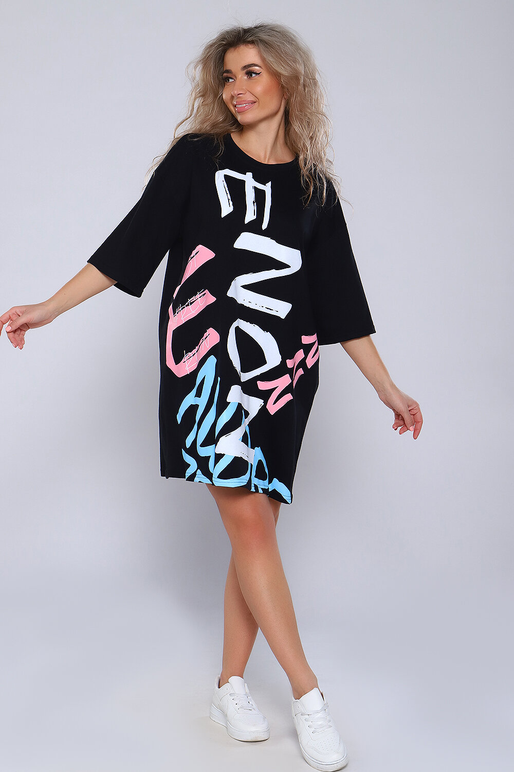 Туника Натали Суслова, размер 52, черный — фото 1