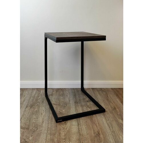 Столик журнальный придиванный на металлическом каркасе скопас цвет столешницы серо-коричневый