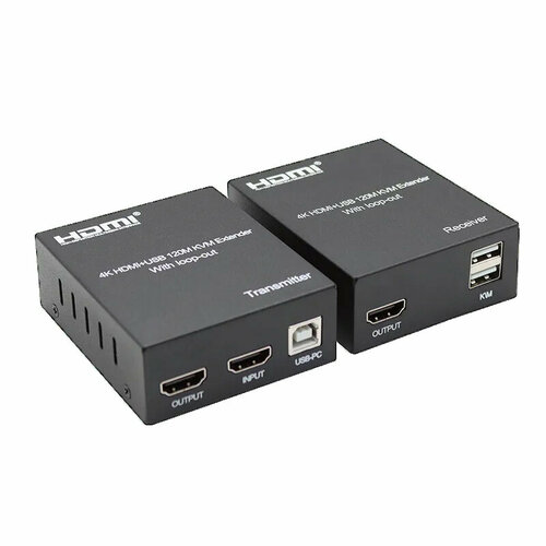 HDMI KVM-удлинитель (extender) до 120 м по витой паре, HDMI+USB, 4K  ORIENT VE050