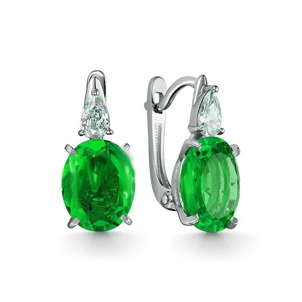 Серьги JEWELIN, серебро, 925 проба, кристалл, фианит