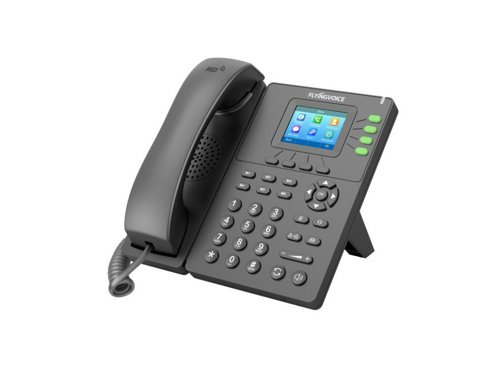 Flyingvoice P21P IP телефон, 4 аккаунта SIP, LCD 320x240, G722, Opus, Ipv-6, порт для гарн, с БП