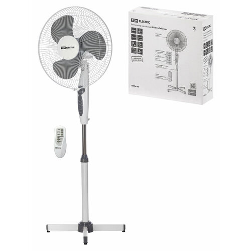 Вентилятор напольный ВП-03 Тайфун H125 м D40 см 40 Вт 230 В пульт ДУ таймер серый TDM 2 шт 553600₽