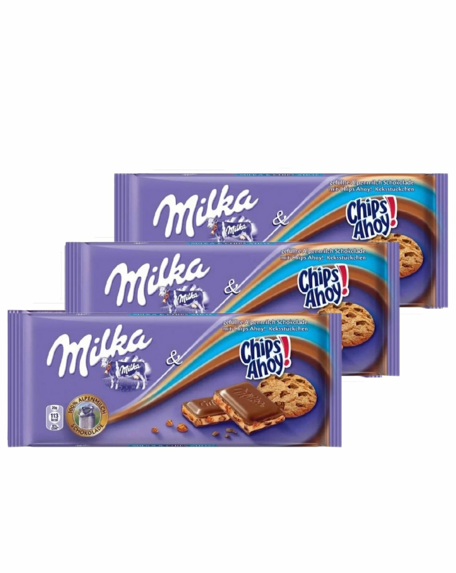 Шоколад Milka Chips Ahoy, 3шт по 100г