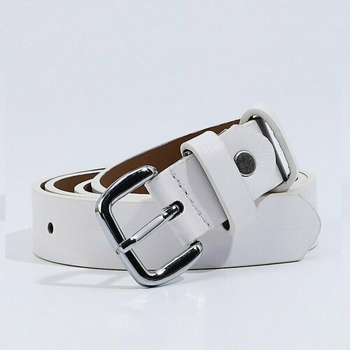 фото Ремень сима-ленд, размер 105, белый сима-лэнд