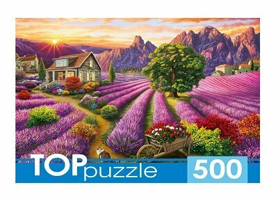 Пазл TOP Puzzle Романтичный пейзаж Прованса, 500 деталей