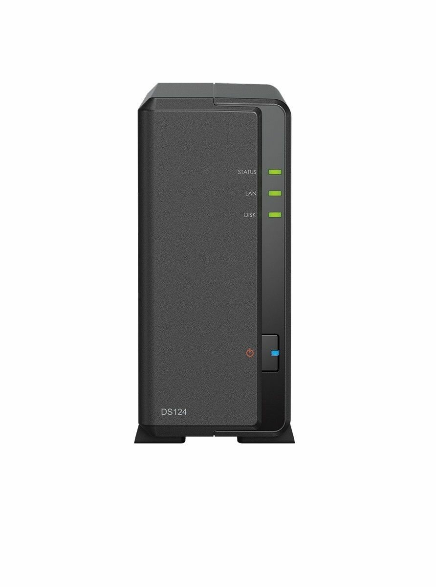 Сетевое хранилище NAS Synology DS124 черный (DS124)