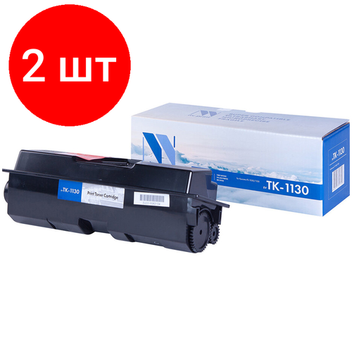 Комплект 2 шт, Картридж совм. NV Print TK-1130 черный для Kyocera FS-1030MFP/1130MFP (3000стр.) картридж bion tk 1130 для kyocera fs 1030mfp fs 1130mfp 3000стр черный