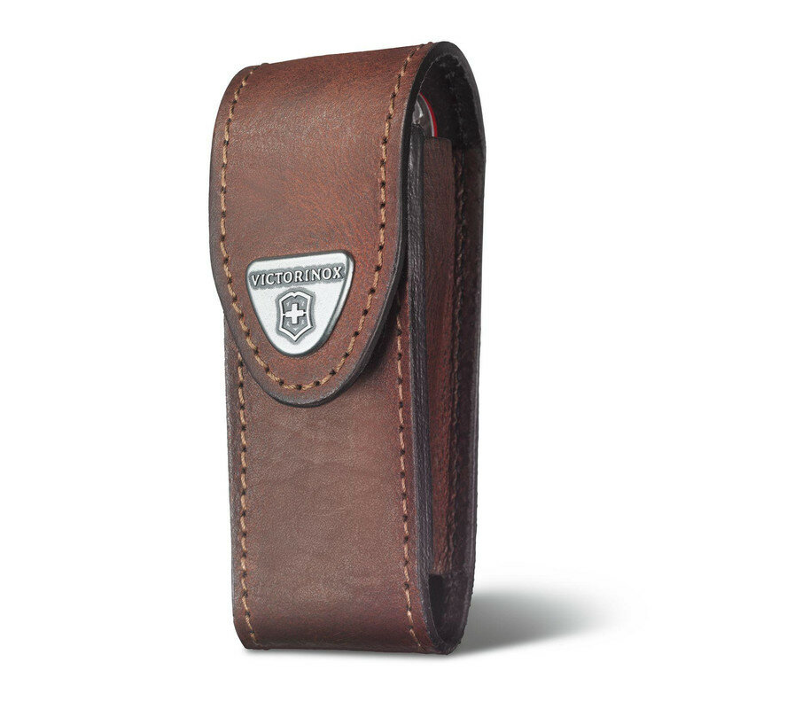 Чехол из нат.кожи Victorinox Leather Belt Pouch (4.0548) коричневый с застежкой на липучке без упако - фото №4