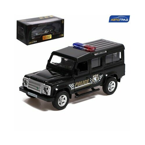 Машина металлическая LAND ROVER DEFENDER, 1:32, инерция, полиция, Автоград 1 32 land rover defender alloy car model diecasts