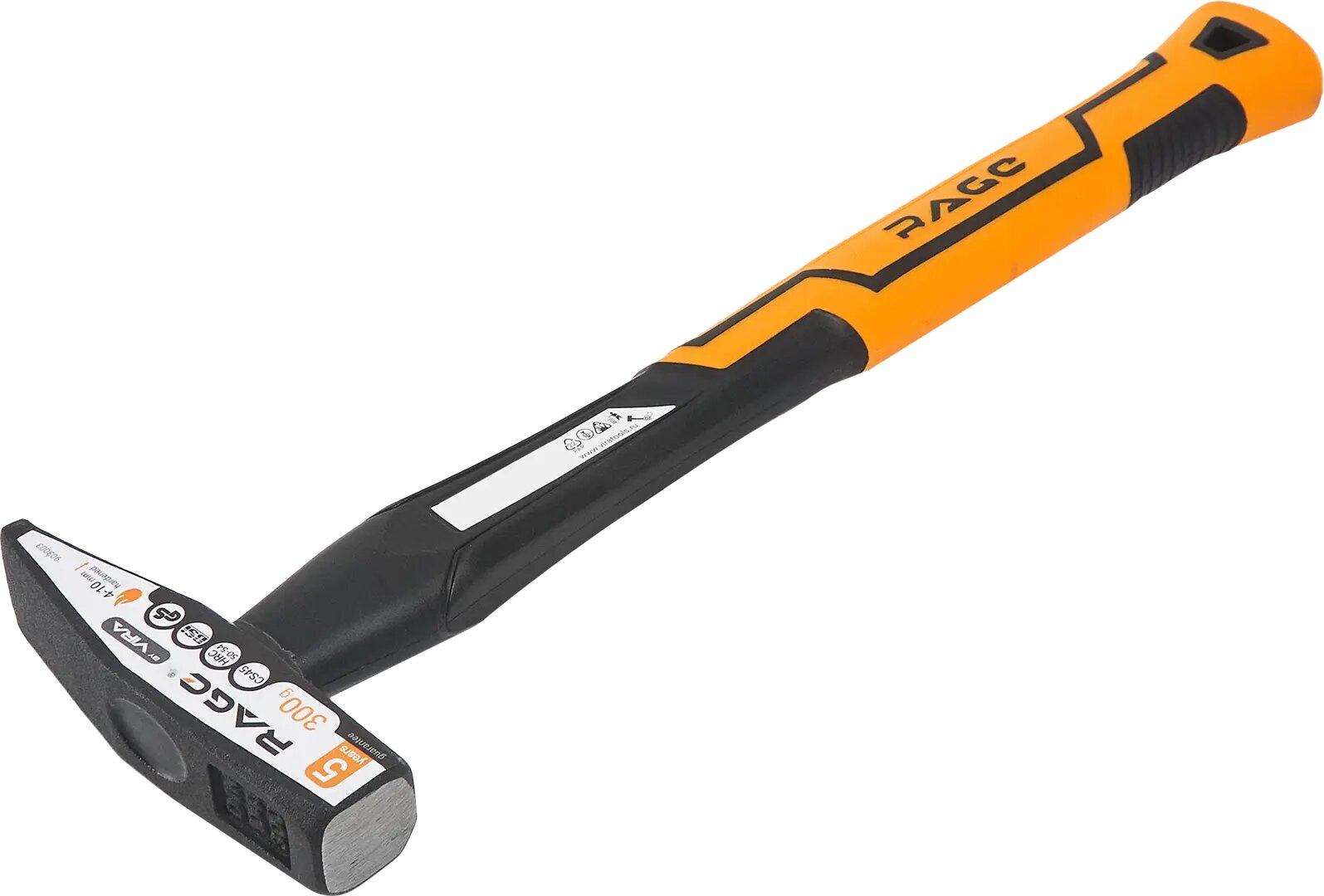 Молоток слесарный Rage 903003 фиберглассовая рукоятка 300 г