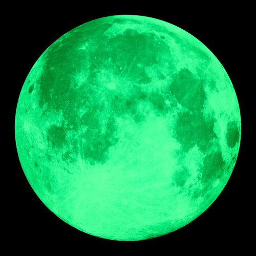 Наклейка 3Д интерьерная Полнолуние светящаяся 30х30см 1235₽